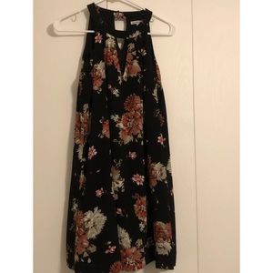 Beautiful floral black dress-Warn once